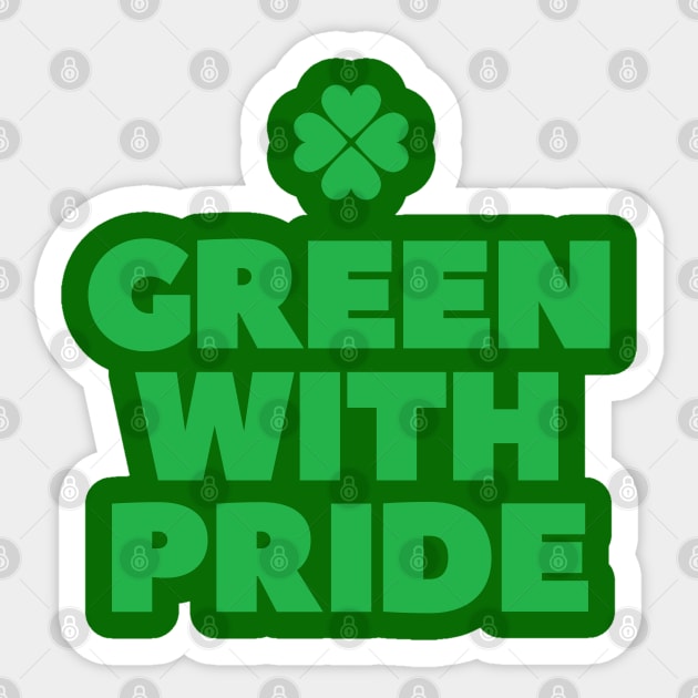 Green with pride St Patricks day Sticker by retropetrol